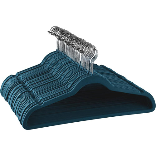 Brayden Studio® Elama Home 50 Piece Flocked Velvet Clothes Hangers With